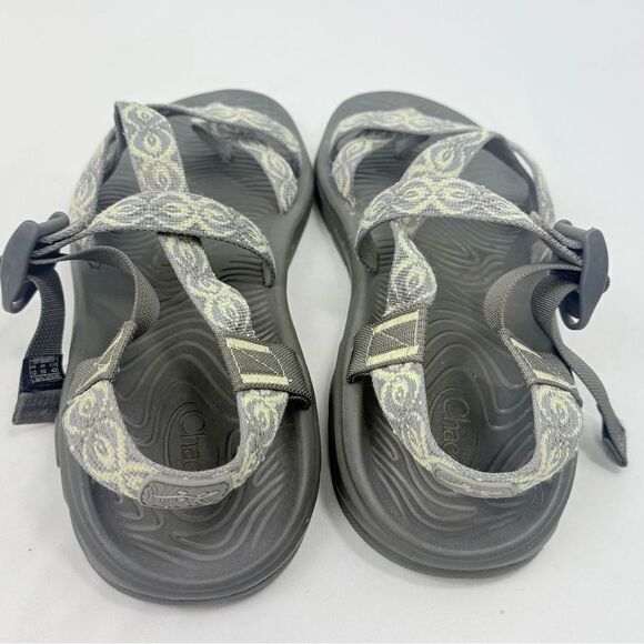 Chaco Z/Volv 2 Gray Green Tribal Strap Lightweight Performance Sandals - Picture 9 of 15